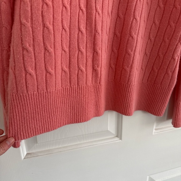 Vineyard Vines 100% Cashmere Cable-Knit Sweater — Women’s Small, Pink - Picture 4 of 7